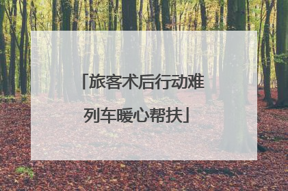 旅客术后行动难 列车暖心帮扶