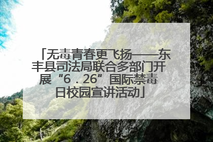 无毒青春更飞扬——东丰县司法局联合多部门开展“6．26”国际禁毒日校园宣讲活动