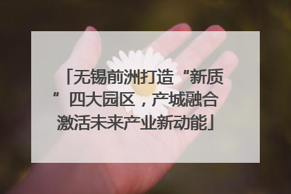 无锡前洲打造“新质”四大园区，产城融合激活未来产业新动能