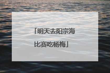 明天去阳宗海比赛吃杨梅