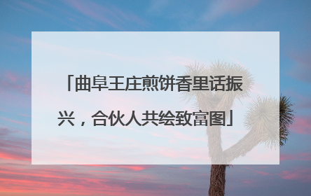 曲阜王庄煎饼香里话振兴，合伙人共绘致富图