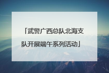 武警广西总队北海支队开展端午系列活动