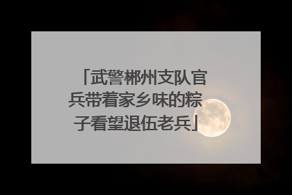 武警郴州支队官兵带着家乡味的粽子看望退伍老兵