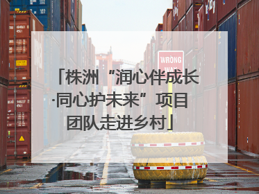 株洲“润心伴成长·同心护未来”项目团队走进乡村