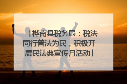 桦南县税务局：税法同行普法为民，积极开展民法典宣传月活动