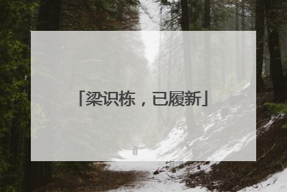 梁识栋，已履新