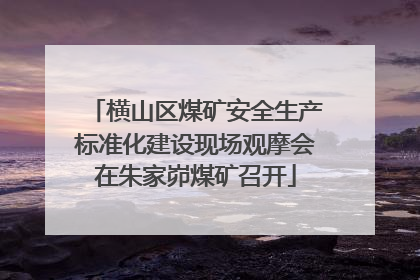 横山区煤矿安全生产标准化建设现场观摩会在朱家峁煤矿召开