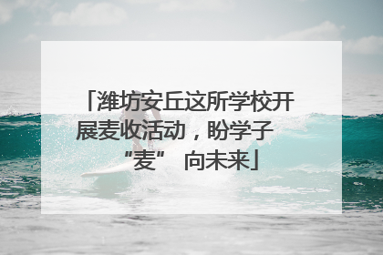 潍坊安丘这所学校开展麦收活动，盼学子 “麦” 向未来