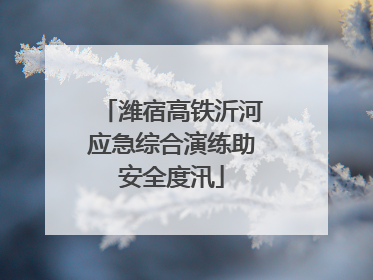 潍宿高铁沂河应急综合演练助安全度汛