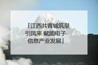 江西共青城筑巢引凤来 赋能电子信息产业发展