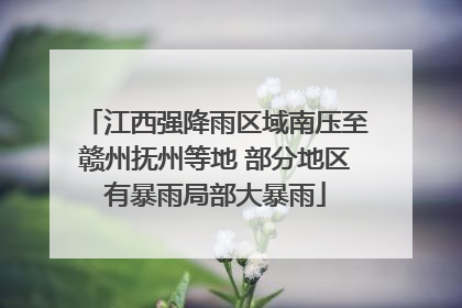 江西强降雨区域南压至赣州抚州等地 部分地区有暴雨局部大暴雨
