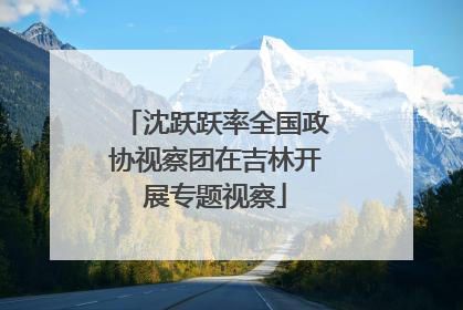 沈跃跃率全国政协视察团在吉林开展专题视察