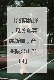 河南新野：瓜蒌藤蔓展新绿，产业振兴正当时
