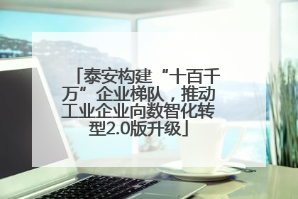 泰安构建“十百千万”企业梯队，推动工业企业向数智化转型2.0版升级