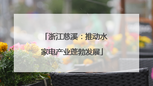 浙江慈溪：推动水家电产业蓬勃发展