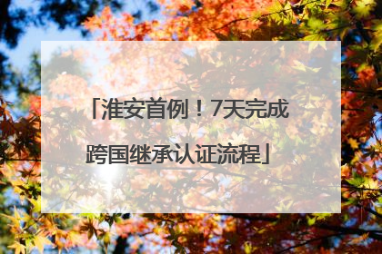 淮安首例！7天完成跨国继承认证流程