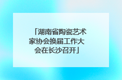 湖南省陶瓷艺术家协会换届工作大会在长沙召开