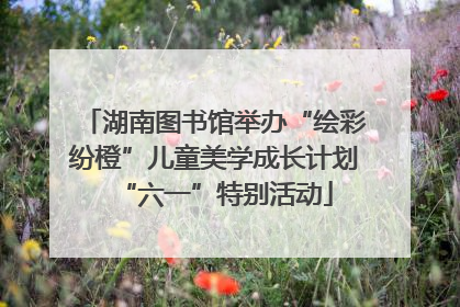 湖南图书馆举办“绘彩纷橙”儿童美学成长计划“六一”特别活动