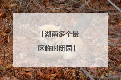 湖南多个景区临时闭园