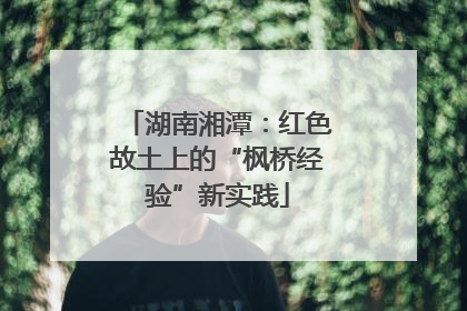 湖南湘潭：红色故土上的“枫桥经验”新实践