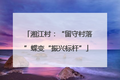 湘江村：“留守村落”蝶变“振兴标杆”