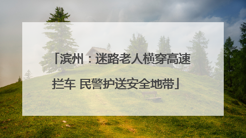 滨州：迷路老人横穿高速拦车 民警护送安全地带