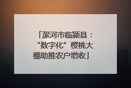 漯河市临颍县：“数字化”樱桃大棚助推农户增收