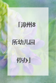漳州8所幼儿园停办