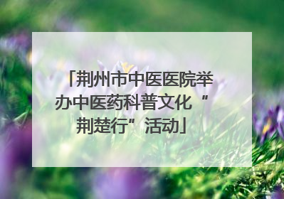 荆州市中医医院举办中医药科普文化“荆楚行”活动