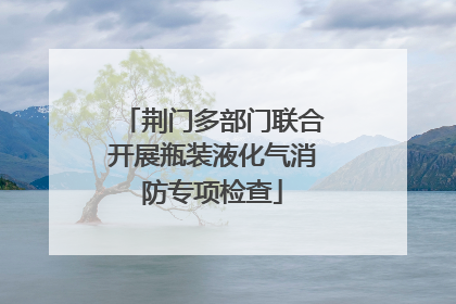 荆门多部门联合开展瓶装液化气消防专项检查