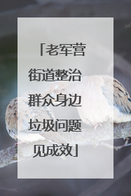 老军营街道整治群众身边垃圾问题见成效