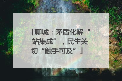 聊城：矛盾化解“一站集成”，民生关切“触手可及”