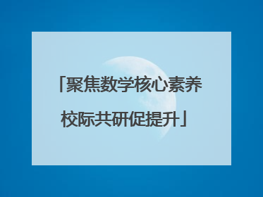 聚焦数学核心素养 校际共研促提升