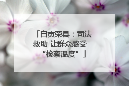 自贡荣县：司法救助 让群众感受“检察温度”
