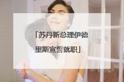 苏丹新总理伊德里斯宣誓就职