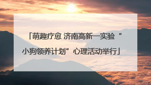 萌趣疗愈 济南高新一实验“小狗领养计划”心理活动举行