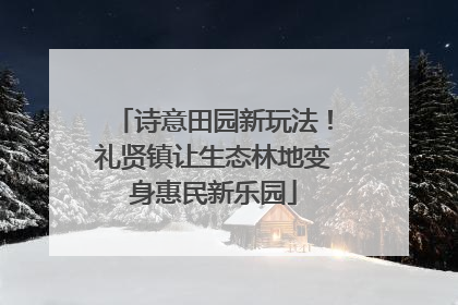 诗意田园新玩法！礼贤镇让生态林地变身惠民新乐园