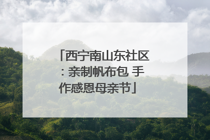 西宁南山东社区：亲制帆布包 手作感恩母亲节