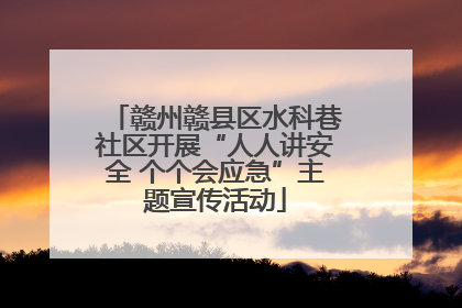 赣州赣县区水科巷社区开展“人人讲安全 个个会应急”主题宣传活动
