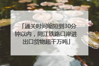 通关时间缩短到30分钟以内，同江铁路口岸进出口货物超千万吨