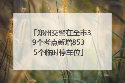 郑州交警在全市39个考点新增8535个临时停车位