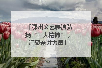鄂州文艺展演弘扬“三大精神”，汇聚奋进力量