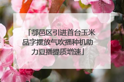 鄠邑区引进首台玉米品字摆放气吹播种机助力夏播提质增速