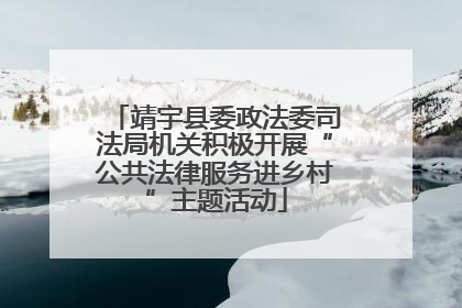 靖宇县委政法委司法局机关积极开展“公共法律服务进乡村”主题活动