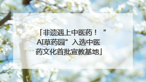 非遗遇上中医药！“AI草药园”入选中医药文化首批宣教基地