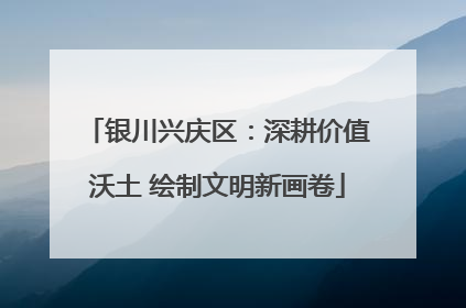 银川兴庆区：深耕价值沃土 绘制文明新画卷