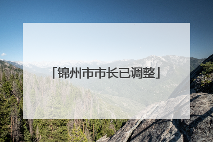 锦州市市长已调整