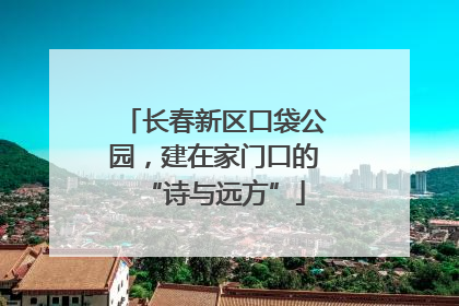 长春新区口袋公园，建在家门口的“诗与远方”