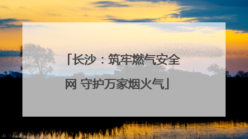 长沙：筑牢燃气安全网 守护万家烟火气