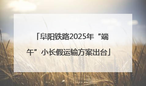 阜阳铁路2025年“端午”小长假运输方案出台